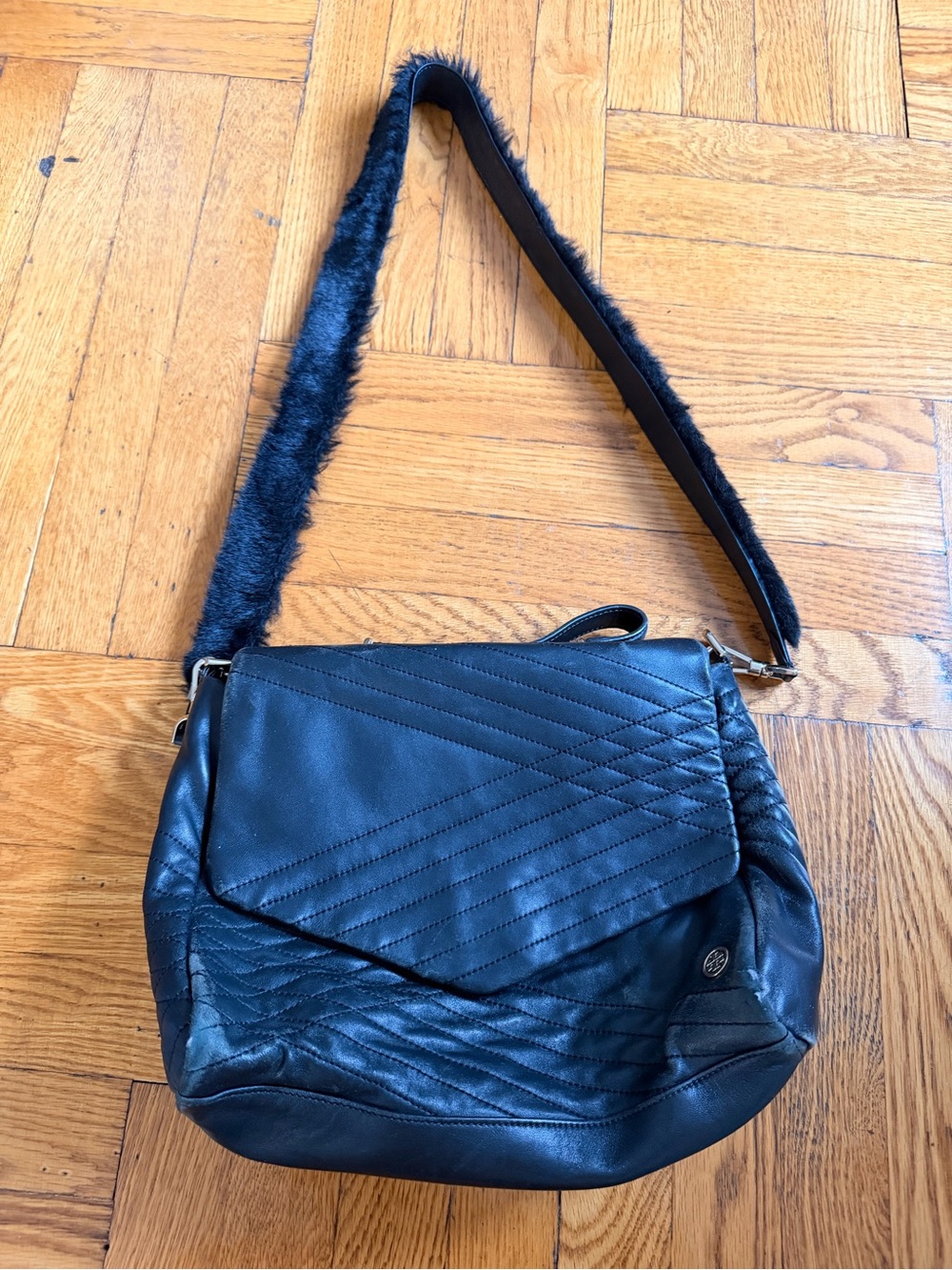 Well loved Tory Burch bag (with Kate Spade strap)